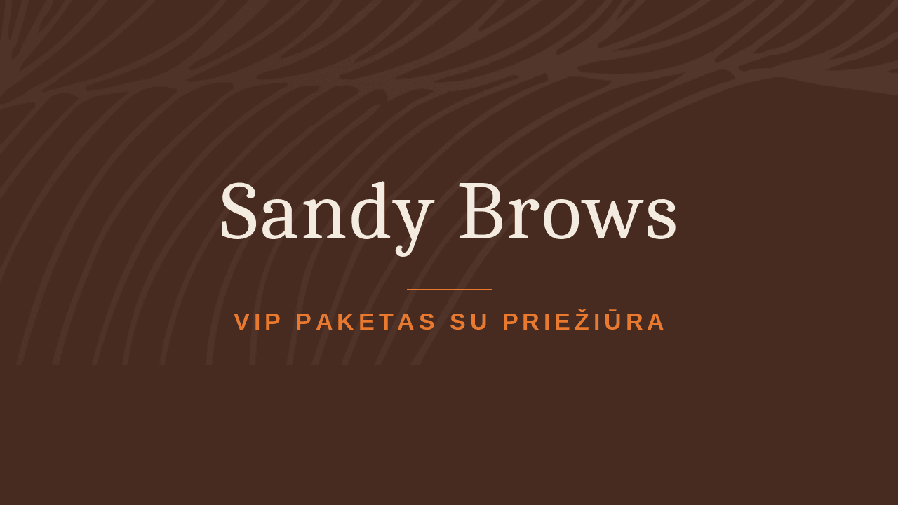 VIP Paketas Su Meistrės Priežiūra – Sandy Brows